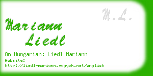 mariann liedl business card